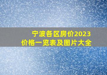 宁波各区房价2023价格一览表及图片大全