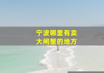 宁波哪里有卖大闸蟹的地方