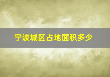 宁波城区占地面积多少