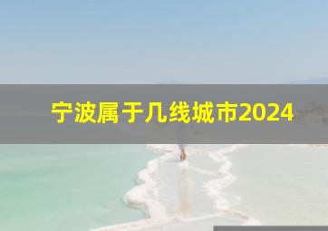 宁波属于几线城市2024