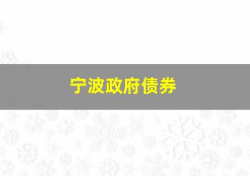 宁波政府债券