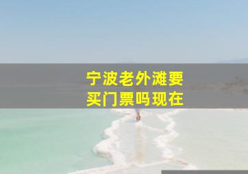 宁波老外滩要买门票吗现在