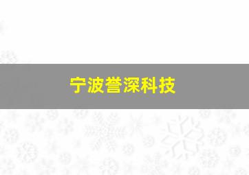 宁波誉深科技