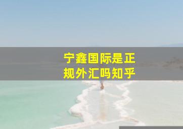 宁鑫国际是正规外汇吗知乎