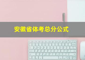 安徽省体考总分公式