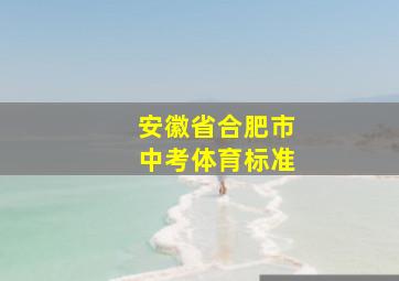 安徽省合肥市中考体育标准