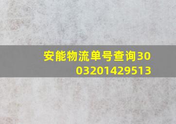 安能物流单号查询3003201429513