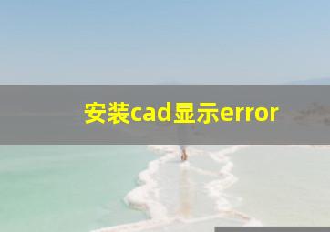 安装cad显示error