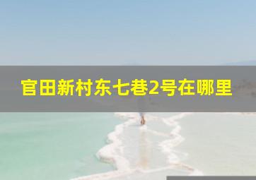 官田新村东七巷2号在哪里