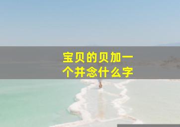 宝贝的贝加一个并念什么字