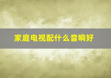 家庭电视配什么音响好