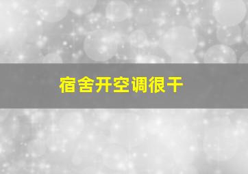 宿舍开空调很干