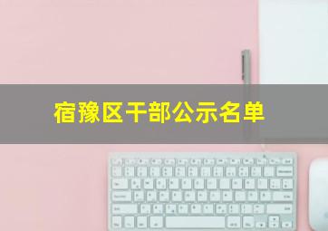 宿豫区干部公示名单