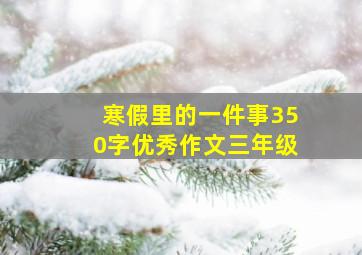 寒假里的一件事350字优秀作文三年级