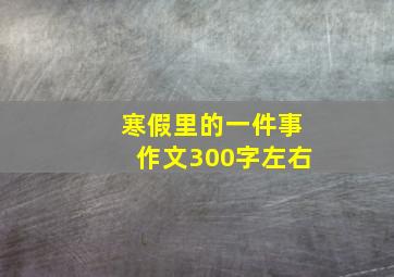 寒假里的一件事作文300字左右