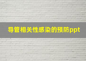 导管相关性感染的预防ppt