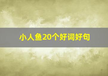 小人鱼20个好词好句