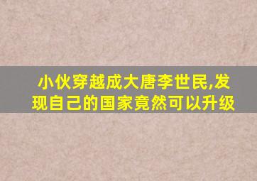 小伙穿越成大唐李世民,发现自己的国家竟然可以升级