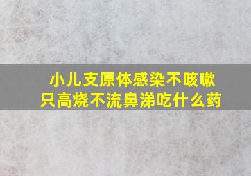 小儿支原体感染不咳嗽只高烧不流鼻涕吃什么药