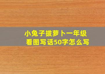 小兔子拔萝卜一年级看图写话50字怎么写