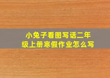 小兔子看图写话二年级上册寒假作业怎么写