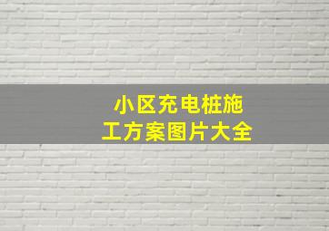 小区充电桩施工方案图片大全