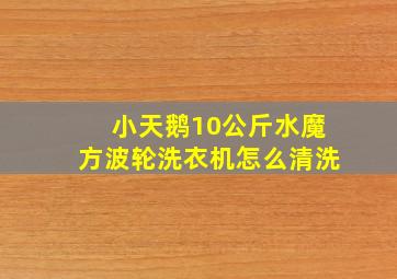 小天鹅10公斤水魔方波轮洗衣机怎么清洗