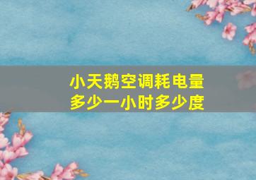 小天鹅空调耗电量多少一小时多少度