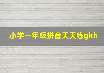 小学一年级拼音天天练gkh