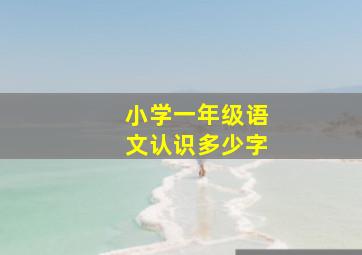 小学一年级语文认识多少字