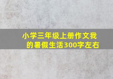 小学三年级上册作文我的暑假生活300字左右