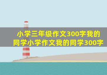 小学三年级作文300字我的同学小学作文我的同学300字