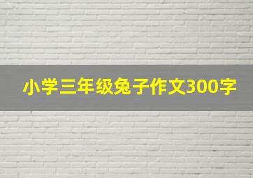 小学三年级兔子作文300字