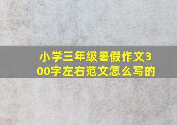 小学三年级暑假作文300字左右范文怎么写的