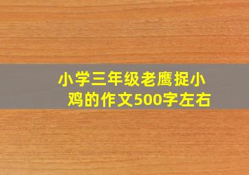 小学三年级老鹰捉小鸡的作文500字左右