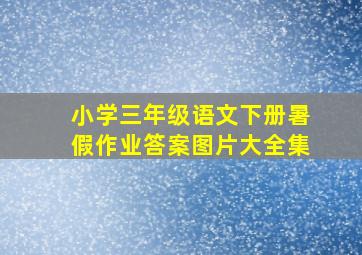 小学三年级语文下册暑假作业答案图片大全集