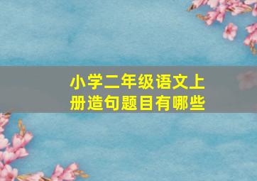 小学二年级语文上册造句题目有哪些