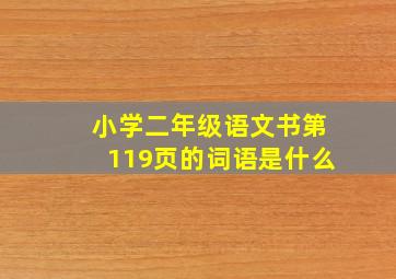 小学二年级语文书第119页的词语是什么