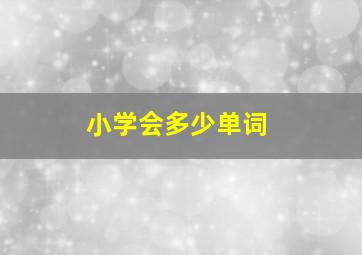 小学会多少单词