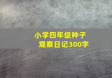 小学四年级种子观察日记300字