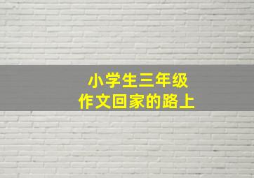 小学生三年级作文回家的路上