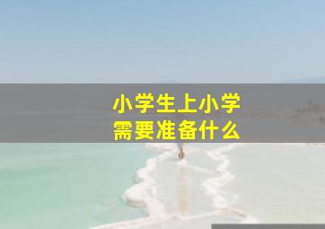 小学生上小学需要准备什么