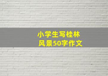 小学生写桂林风景50字作文