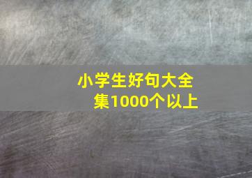 小学生好句大全集1000个以上