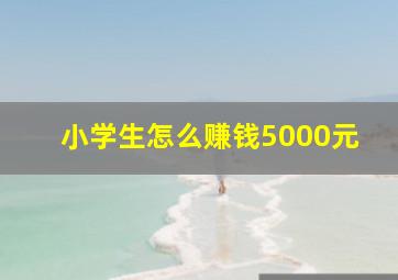 小学生怎么赚钱5000元