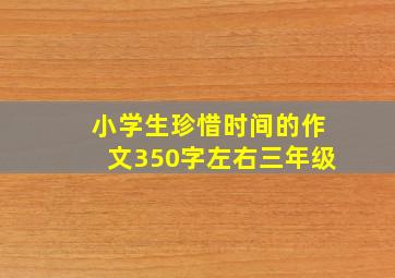 小学生珍惜时间的作文350字左右三年级