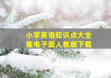 小学英语知识点大全集电子版人教版下载