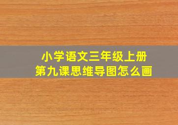 小学语文三年级上册第九课思维导图怎么画