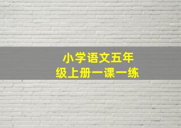 小学语文五年级上册一课一练