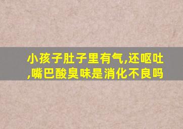 小孩子肚子里有气,还呕吐,嘴巴酸臭味是消化不良吗